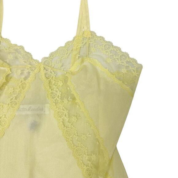 Vintage Interludes Lace Bodysuit Size Small Yellow - Picture 4 of 10